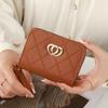 Carteira Feminina Curta Bolsa Porta Cartões Organizadora Estilo Coreano Moda Feminina Bolsa Porta Cartões Múltiplos Estilo Coração Porta-Moedas de Certificado