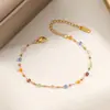 Collar de Cristal de Colores de Moda y Estilo Fresco para Mujer, Diseño Hecho a Mano DIY, Pulsera Única y Elegante para Apilar