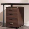 Archivero, mueble de almacenamiento bajo escritorio para estación de trabajo de oficina, gabinete lateral pequeño móvil tipo cajonera con cerradura, mueble bajo
