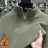 Sudadera 400g Chaqueta Polar para Hombre 2025 Nueva Cuello Alto Media Cremallera Pulóver Manga Larga Sudadera Polar para Hombre Otoño e Invierno