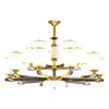 Nuevo Candelabro Chino Luz Principal para Sala de Estar Estilo Chino Lujo Ligero Hogar Dormitorio Villa Iluminación LED Comedor Candelabro de Cobre