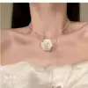 Super Hada Malla Rosa Collar Ajuste de Tira Simple Elegante Dulce Versátil Elegante Suave Cadena para Clavícula Collar