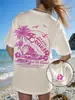 Transfronteiriço 180Gshein Ezwear Oversized Casual Morango, Slogan, Bo