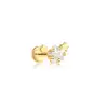 Aretes de Acero Inoxidable Oro de 18K Zircón Acero de Titanio Mini Piercings de Nariz de Rosca Piercing Anillos para Ombligo Joyería Transfronteriza Europea y Americana