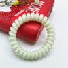 Cuerda de Teléfono de Seda Estampada Goma para el Cabello Pulsera de Cuerda de Cristal Transparente Accesorio Yiwu Comercio Exterior Accesorio para el Cabello Estilo Coreano Fresco