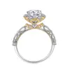 Anillo de moissanita Escape Princess de 1 quilate al por mayor anillo de diamante color D VVS1 anillo de matrimonio de compromiso puede ser una generación de cabello