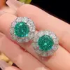 2025 Nuevo Joyería Zhuangshang Base de Cobre Chapado en Oro Rosa Chopala Verde Elegante Traje de Lujo Ligero Mujer 16-10m