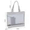 Bolsa de malla especial para exámenes, bolso de un solo hombro, bolso para tutores, bolsa con cremallera, archivador de datos A4, malla transparente, gran capacidad