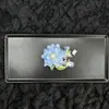 Hebilla para Zapato Flor de Capullo de Organza con Borde Quemado Estilo Coreano Accesorios para Zapatos DIY Flor para Zapato Azul Decoración Superior Hebilla de Hilo Ligero