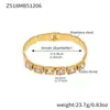 Pulseira de Diamante Colorido Geométrica, Pulseira Empilhável de Aço Inoxidável, Não Desbota, Luxo Leve, Design Elegante, Para Usar com Elegância, Joia de Mão para Mulheres
