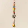 Corrente de Suéter de Cerâmica, Colar de Suéter Estilo Étnico Vintage, Acessórios de Roupa Estilo Boêmio, Atacado de Joias Artesanais