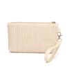 Porta-moedas Bolsa Feminina 2021 Palha Bolsa de Mão Grande Capacidade Zíper Bolsa para Celular Comércio Exterior Personalizada Bolsa Feminina Tendência