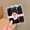 Diadema de Goma Elástica Desechable Negra Cuerda para el Cabello Banda Elástica para el Cabello Alta Elasticidad Banda para el Cabello para Niños Accesorios para el Cabello Tocado para Mujeres