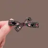 Presilha Versátil Vazada Super Brilhante de Strass para Franja Lateral, Grampo de Cabelo Moda Coreana, Presilha Bico de Pato, Grampo de Cabelo para Mulheres, Estilo Luxo Leve