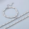 Hip-hop Collar de Cadena Slub de Diamante Distintivo Simple Acero Inoxidable de Alta Calidad Pulsera Colorida Templada Traje de Hombre