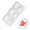 Molde de silicona para mousse de amor de 6 piezas estilo francés, molde de silicona para pastel con forma de corazón de dos piezas para hornear DIY, entrega