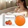 Jabón de Caqui Hidratante Suave Textura de Piel Fina Refrescante Cómodo Fácil de Enjuagar Baño Suave Fragancia de Larga Duración Jabón de Limpieza Diaria