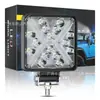 Luz de Trabalho LED para Carro Luz de Direção Quadrada de 4 polegadas com 16 LEDs com DRL Olho de Anjo Abertura em Forma de X Luz Modificada