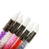 Conjunto de nail art 5 caneta de silicone de duas cabeças oca entalhe em relevo caneta ponto de unha broca de borracha cabeça caneta ferramentas de nail art