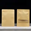 Bolsas de té de papel kraft, bolsas autosellables, bolsas selladoras de alimentos, bolsas para envasar frutas secas, las bolsas de té de papel kraft son simples y prácticas
