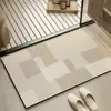 Alfombrilla de Piso para Baño Simple Francesa Absorbente de Agua para Inodoro Secado Rápido Alfombrilla de Entrada Hogar Baño Diatomeas Antideslizante En Stock