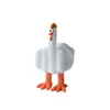 Amazon Cross-Border Novo Fofo Dedo do Meio Frango Artesanato de Resina Estátua de Animal Decorativa Decoração de Casa Sala de Estar