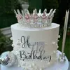 Corazón de Amor Flor Acrílico Letra Inglesa Feliz Cumpleaños Topper para Pastel Suministros para Fiesta Descuento por Volumen