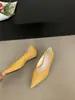 Zapatos de Mujer Chuyuji Estilo Retro Francés Punta Fina Tacón Bajo Sin Cordones Modelo Nuevo 2026 para el Trabajo, Sencillos y Versátiles