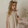 Vestido de Verano Jinrui 2026 con Mangas Volantes Línea A Algodón Puro Holgado Vestido Audrey para Niñas Venta al por Mayor