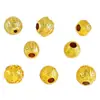 Accesorios DIY Chapados en Oro que No se Desvanecen, Cuentas de Bola Bordadas con la Palabra 'Fortuna', Patrón de Moneda de Cobre, Cuentas Cilíndricas con Texto de Oración, Cuentas Espaciadoras, Collares de Mano para DIY, Joyería al por Mayor