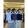 MZI STUDIO Verão Estilo Coreano Moda Falso Duas Peças Renda Color Blocking Patchwork Sem Mangas Camisola Colete Feminino 13281