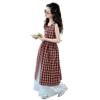Conjunto de Falda Elegante Casual Estilo Coreano para Niñas Bebé Verano Nuevo Estilo Falda a Cuadros con Abertura Falda con Cordones Conjunto de Dos Piezas