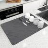 Máquina de café transfronteiriça almofada cozinha ralo barra barra balcão superfície diatomácea absorvente de lama louça louça de secagem almofada de secagem rápida