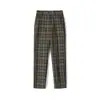 Venta directa de fábrica pantalones de cuadros especiales para hombre y mujer cintura alta pantalones de estudiante niebla vespertina cuadros grises cuadros pequeños cuadros olivo ropa de clase deg