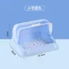 Caja de Almacenamiento para Biberones con Drenaje y Tapa Productos para Bebés Vajilla Caja para Comida Complementaria a Prueba de Polvo Estante de Almacenamiento para Secado al Aire Tamaño Grande