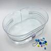 10cm13cm PVC Transparente Bolsa para Bebê Aprender a Andar Cápsula à Prova de Poeira Bolsa para Passeio Boneca de Algodão Boneca Bolinho Bolsa para Cosméticos