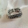 Anillo de Anillo Fangyuan Retro Personalidad Masculina Agresiva Street Photoclap Anillo Moda Abierto Hecho a Mano Anillo Joyería Spot Mayoreo