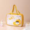 Bolsa de Aseo Impermeable de PVC Translúcida Bolsa de Almacenamiento para Viaje Linda Bolsa de Cosméticos de Frutas Bolso de Mano PU Set de Bolsa de Natación