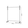 Expositor de loja de roupas Piso Leite Branco Display Middle Island Rack Roupas Penduradas Prateleira de aço inoxidável para loja de roupas masculinas e femininas