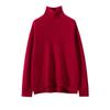 Suéter de Cashmere Casual Estilo Coreano Preguiçoso para Mulheres, Top Suéter de Tricô de Cashmere Grosso Pesado Solto, Versátil para Usar por Cima