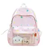Mochila Fofa com Estampa de Estrelas, Mochila Coreana Estilo Ins de Alta Qualidade e Grande Capacidade, Mochila Escolar Versátil da Moda para Menina