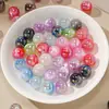 Cuentas Redondas de Agujero Recto Exquisitas Luminosas, Cuentas Sueltas de Agujero Pasante Iridiscentes, Accesorios de Cuentas para Cadena de Teléfono, Pulsera, Llavero DIY al por Mayor