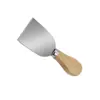 Cuchillo para Queso de Acero Inoxidable al por Mayor Juego de 4 Piezas Mango de Madera Cortador de Crema Cuchillo para Pizza Juego de Cuchillos para Queso Sputter