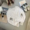 Cardigã curto de tricô com decote em V, mistura de cashmere macia e amiga da pele com acabamento em renda, suéter de base, blusa de tricô de corte solto
