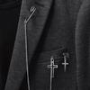 Pin de colgante punk europeo y americano hebilla de cadena pin broche de cruz largo para hombres y mujeres accesorios para traje JK para hombres y mujeres