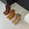 Botines Western Vintage Chuyuji para Mujer, Botas de Tacón Apilado, Botas Vaqueras de Gamuza, Nuevo Estilo Otoño/Invierno 2026, Botines de Media Caña que Aumentan la Altura