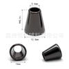 Hengchuang accesorios hebilla de cuerda de campana de aleación de zinc cono recto metal hebilla de cordón ajustable en stock venta al por mayor