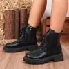 Botas Martin de comercio exterior para mujer, nuevo estilo de ropa de trabajo vintage otoño 2026, botines muy populares con cadenas, botas Martin estilo británico de gran venta