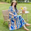 Vestido de Algodão e Seda de Verão para Mulheres, Tamanho Grande, Estilo Longo Solto, Saia Acima do Joelho, Novo Estiloso 2026 Emagrecedor Vestido para Mãe