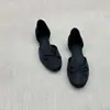 Primer Encuentro Temporada Aumento 4cm Tacón Zapatos de Boca Baja para Mujer Punta Redonda Slip-on Cómodos Versátiles Sandalias